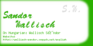 sandor wallisch business card